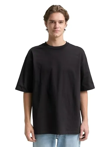 TOM TAILOR Denim Herren Oversize Basic T-Shirt 29999 - Black XXL