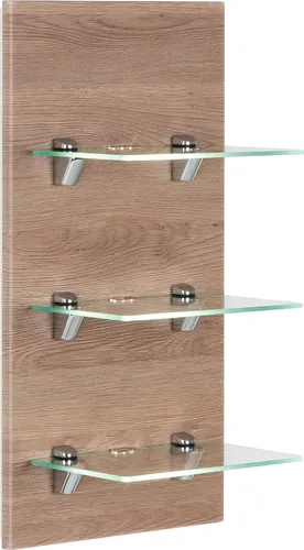 Magnolia Home Hängeschrank SANTINI mit LED-Panel und 3 Glasablagen - Eleganter Hängeschrank in heller Eiche mit integrierter Beleuchtung. Ideal für stilvolle Aufbewahrung und Dekoration in Ihrem Wohnraum.