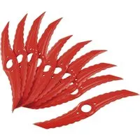 Westfalia Ersatzmesser Gerade aus Kunststoff Rot für Akku-Trimmer Art. 984.031 10 StÜCk