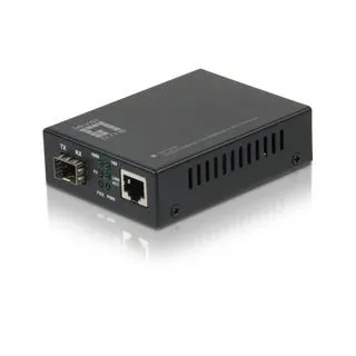 LevelOne GVT-2013 Konverter - Netzwerk-Konverter 10/100/1000T zu RJ45, ideal für die Verbindung von Glasfaser und Kupfer, unterstützt Power over Ethernet (PoE) für flexible Installation.
