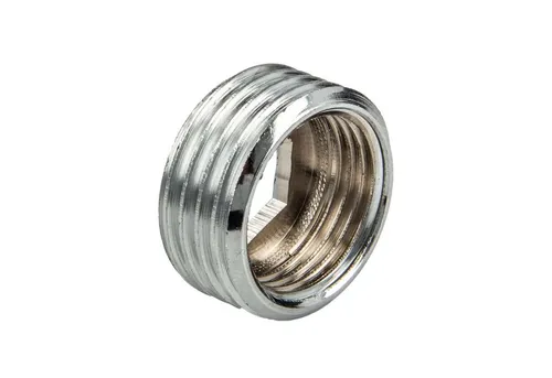 tecuro Gewindefitting Reduzierstück mit Außen x Innengewinde Messing verchromt, 1/2 aussen x 3/8 innen