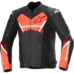Alpinestars Motorradjacke Faster V3 Airflow - Sportliche perforierte Motorradjacke aus hochwertigem Büffelleder und Polyamid, ideal für optimale Belüftung und Komfort beim Fahren.