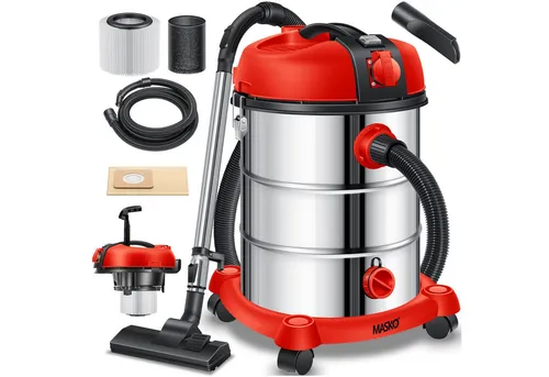 MASKO Industriesauger 2300 W - Industriesauger mit 2300 W, ideal für Nass- und Trockensaugen. Mit 30 l Behälter und innovativem Filterreinigungssystem für effiziente Reinigung.