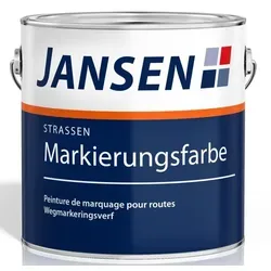 Jansen Straßen Markierungsfarbe matt 2,5 L gelb - Farben & Lacke - Widerstandsfähige, schnelltrocknende Markierungsfarbe für langlebige und gut sichtbare Markierungen auf Asphalt und Beton, ideal für stark beanspruchte Bereiche.