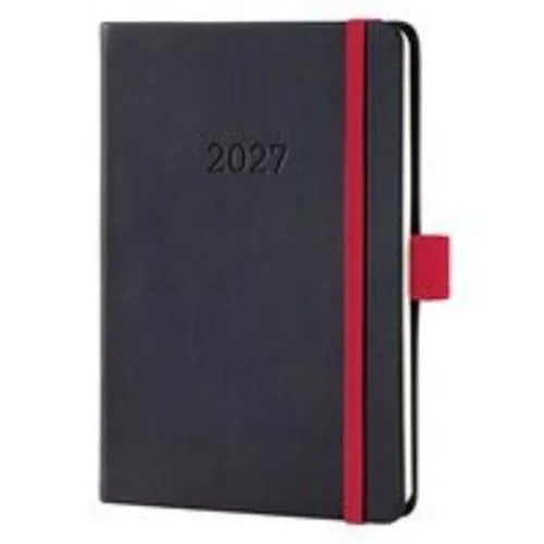 Wochenkalender Conceptum 2027, ca. A6, schwarz, rot