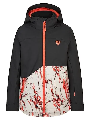 Ziener Jungen ANDERL Ski-Jacke - Wasserdichte und winddichte Winterjacke für Kinder mit hochwertiger 120g/m² Wattierung und reflektierenden Designelementen für erhöhte Sichtbarkeit. Ideal für Ski-Abenteuer!