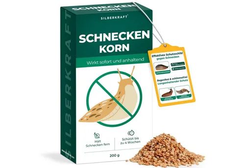 Silberkraft Pflanzenstärkungsmittel Silberkraft Schneckenkorn, Regenfest & Schimmelfrei, Effektiver Schutz, 1-St., Schneckengranulat, Schnecken-frei für Garten, Gemüsebeet & Hochbeet