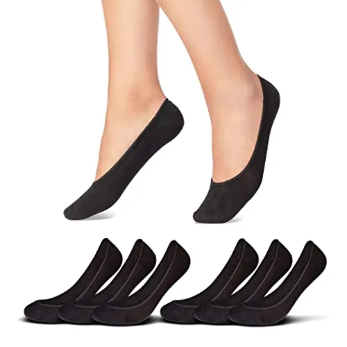 Paar Füßlinge Damen Sneaker Socken Ballerina Baumwolle 39960 WP (39-42 Schwarz) 6
