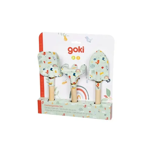 Goki Gartengeräte-Set 3tlg Frühling für Kinder