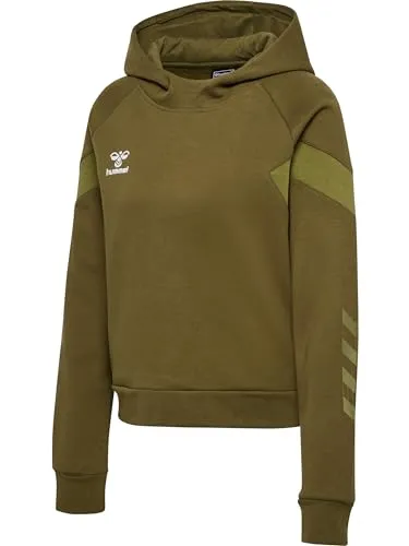 hummel Damen Hmltravel Hoodie Woman Sweatshirt, Military Olive, XL EU - Stylischer Sweatshirt-Hoodie für Damen, ideal für Freizeit und Sport, aus weichem Material für hohen Tragekomfort.