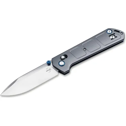 BÖKER PLUS® Kihon DC Alu - Hochwertiges Einhandmesser mit Aluminiumgriff - Taschenmesser mit 8,2 cm Nitro-V Droppoint Klinge, perfekt für den Alltag und Outdoor-Aktivitäten. Das kugelgelagerte Klappmesser überzeugt durch seine einhändige Bedienung und stilvolles Design.