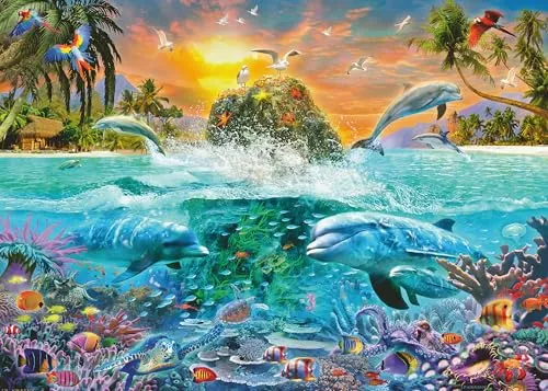 Ravensburger Puzzle 12000887 - Die Unterwasserinsel - 1000 Teile Puzzle für Erwachsene und Kinder ab 14 Jahren, Puzzle mit Meeres-Motiv