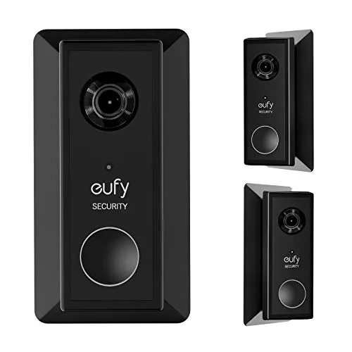 UIQELYS Wandhalterung für eufy Security, Kabellose Video-Türklingel (batteriebetrieben) 2K HD-Auflösung, verstellbarer Winkelhalter L35°/R35° Montageplatte Keil-Kit, einfache Selbstinstallation