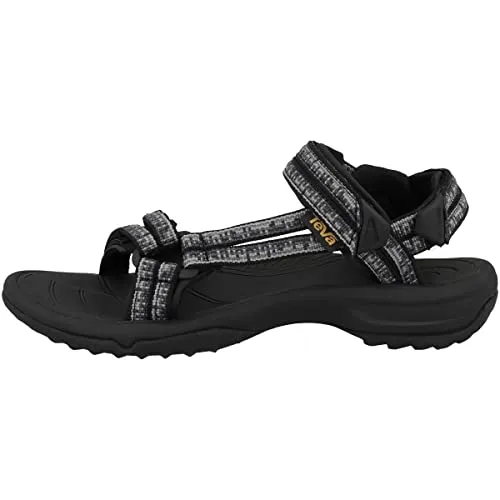 Teva Damen W Terra FI LITE Sandale - Atmosphere Black/Grey, 36 EU - Wanderschuhe mit 100% recyceltem Polyester, weich gepolstertem Fußbett und rutschhemmender Profillaufsohle für optimalen Komfort und Sicherheit bei Outdoor-Aktivitäten.