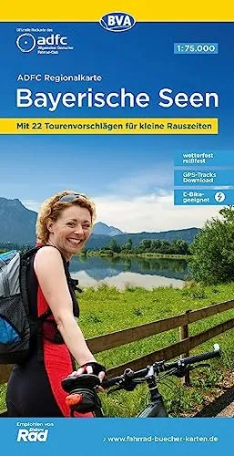 ADFC-Regionalkarte Bayerische Seen, 1:75.000, reiß- und wetterfest, mit kostenlosem GPS-Download der Touren via BVA-website oder Karten-App: Mit 22 ... kleine Rauszeiten (BVA ADFC Regionalkarte)