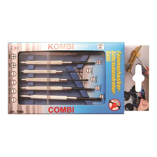 BGS-7968 Feinmechaniker-Schraubendreher-Satz Kreuz / Schlitz 6-tlg.