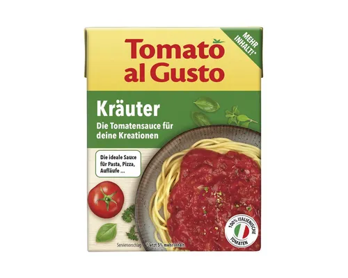 Hengstenberg Saucen, Hengstenberg Tomato al Gusto Tomatensauce mit Kräuter Packung 390g