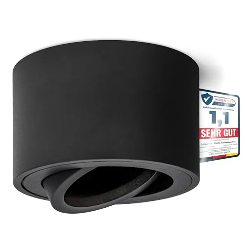 linovum SMOL Decken Aufbauspot Aufbaustrahler schwenkbar schwarz rund für LED Module 25mm