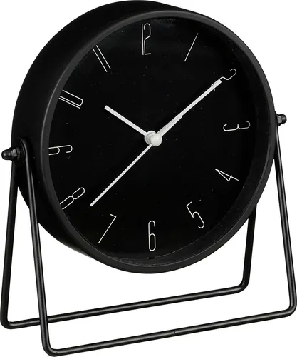 Mica Tischuhr Corky Glocke schwarz Eisen Ø 18,5 cm in weiß von Mica Decorations