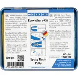Weicon Epoxydharz-Kitt 400 g - Hochwertiger 2-Komponenten-Kleber - 2-Komponenten-Klebstoff, temperaturbeständig bis +200°C, ideal für Reparaturen an Metall, Holz, und Kunststoff, mechanisch bearbeitbar und überlackierbar.