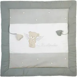 Roba Spiel- und Krabbeldecke, Grau, 100x100 cm - Bettdecken für Babys, ideal zum Kuscheln und Spielen, mit weicher Vliesfüllung für optimale Wärme und Unterstützung bei den ersten Bewegungsversuchen.