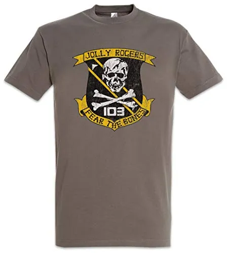 Urban Backwoods Jolly Rogers Patch Herren T-Shirt Grau Größe 2XL