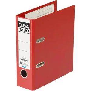 Elba Ordner 10597 RO, rado plast, PP, A5 hoch, 7,5cm, Kunststoffordner, rot