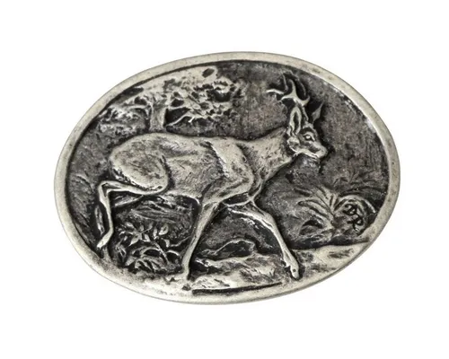 BELTINGER Gürtelschnalle Reh 4,0 cm in silber von BELTINGER