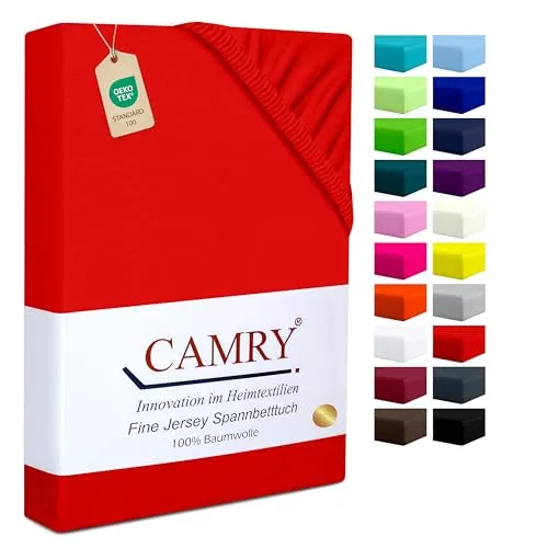 Camry Spannbettlaken 140x200cm in rot von Camry