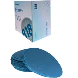 Sandwox 818 Blue Net Schleifgitter Ø150mm (Korn 120) - Scheiben mit Klettverschluss – Hochwertiges Schleifgitter für staubfreies Schleifen von Holz und Metall, optimierte Staubabsaugung für eine saubere Arbeitsumgebung.