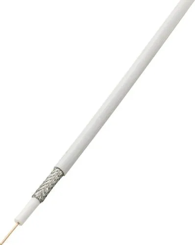 Produktbild TRU Components 1570929 Koaxialkabel Außen-Durchmesser: 6.60mm RG6 /U 75Ω 85 dB Weiß 25m
