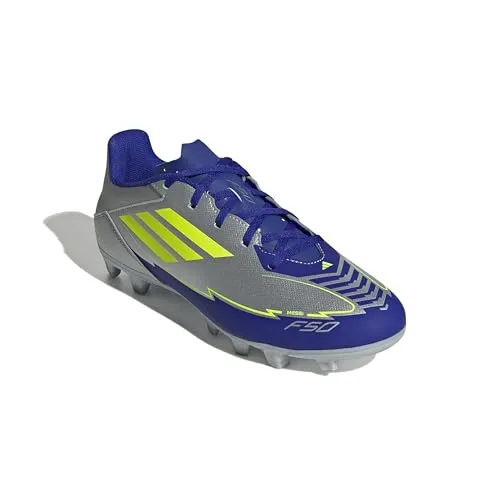 adidas Performance F50 CLUB MESSI FG/MG Fußballschuh grau 47 EU - Fußballschuhe für optimale Ballkontrolle, ideal für Rasen und Kunstrasen, Größe 47, sportlicher Stil und schnürbare Passform.