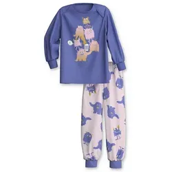 CALIDA Toddlers Bündchen-Pyjama, Schlafanzug für Kinder, violett, Größe 80-86