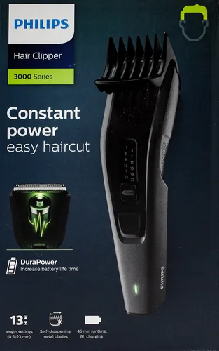 Philips Haarschneidemaschine der Serie 3000 HC3525/15 mit 2 Jahren weltweiter Garantie von Philips- Konstante Leistung, einfacher Haarschnitt