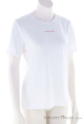 Peak Performance Women's Explore Graphic Tee - T-Shirt Gr L weiß - Praktisches Wander-Shirt mit stylischem Frontprint in Weiß, ideal für Workout und Wandern. Hergestellt aus 65% Polyester und 35% Baumwolle für optimalen Tragekomfort.