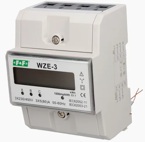 F&F Unterstromzähler Hutschiene MID digital 3-Phasen