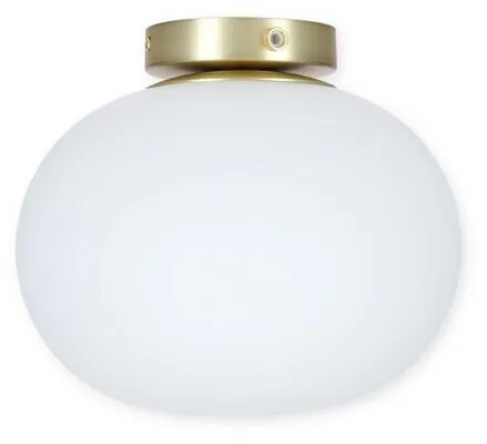 Nordlux 2010506001 Alton Deckenleuchte E27 Messing - Lampen mit mundgeblasenem Opalglas und exklusivem Messing, ideal für eine behagliche Atmosphäre im Eingangsbereich.