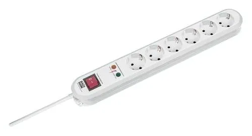 Bachmann 381.2501K Überspannungsschutz-Steckdosenleiste Weiß Schutzkontakt 1St.