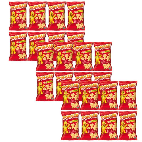 Funny Frisch Pom Bären Original gesalzen Kartoffelchips 75g - 24er Pack - Klassische Kartoffelchips mit einem unverwechselbaren Geschmack. Ideal für gesellige Abende oder als Snack für zwischendurch. Knusprig und köstlich!