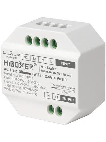 Produktbild Miboxer Synergy 21 LED Dimmer Controller AC TRIAC WiFi+2.4G+Push