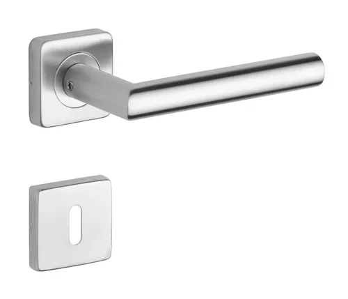 ROSTEX Edelstahl Drückergarnitur VIGO/H Türbeschlag Set inkl. Rosetten - BB