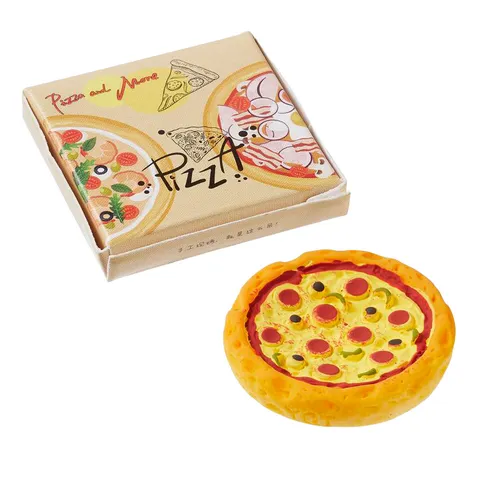 HobbyFun Miniatur Pizza 2,9cm Handgemachte leckere Pizza für Dekoration Basteln