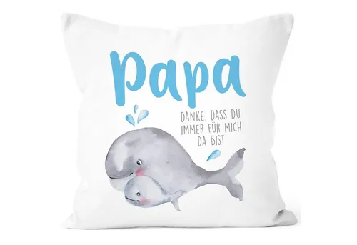 SpecialMe Dekokissen Kissen-Bezug Danke dass du immer für mich da bist Geschenk für Mama Papa Muttertag Vatertag SpecialMe®