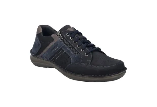 JOSEF SEIBEL New Anvers 87 Halbschuh für Herren - Blau - 41 - Herren-Halbschuhe aus hochwertigem Echtleder mit extra weitem Schnitt für optimalen Komfort. Ideal für Freizeitaktivitäten, dank herausnehmbarer Innensohle und rutschfester Gummisohle.