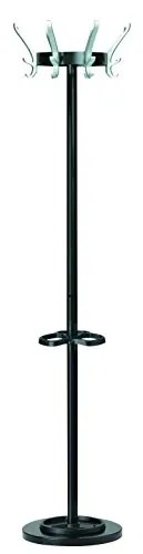 unilux Kleiderständer Cypres schwarz Metall mit 24 Haken - Diverse U - Stabiler Kleiderständer aus Aluminium, ideal für Flure oder Wartebereiche, sorgt für Ordnung und einen positiven ersten Eindruck.