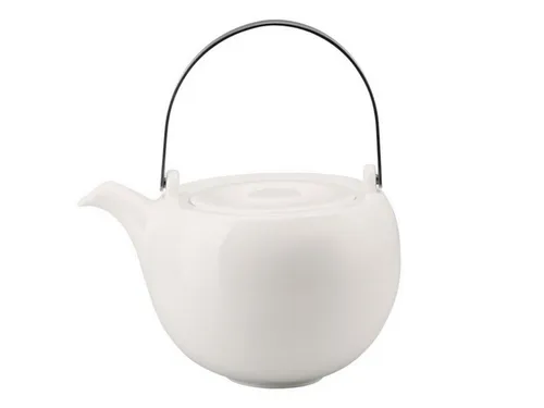 Rosenthal Brillance Weiss Teekanne 6 Pers. 3tlg. - Teekocher für 6 Personen, stilvolles Design in strahlendem Weiß, ideal für elegante Teestunden.