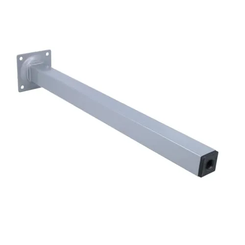 MS Beschläge Möbelstempel Möbelfuss Silber eckig Tischbein Tischstempel 25x25mm Schrankfuss einzeln oder 4er Set Couchfuss Metall Möbelbein (1, 350mm)