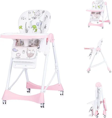 Chipolino Kinderhochstuhl Bambino - Verstellbare Fußstütze & Klappbar - Kindersitzmöbel mit abwaschbarem PVC-Bezug für einfache Reinigung. Ideal für gemeinsame Mahlzeiten und sicheres Sitzen dank Sicherheitsgurt.
