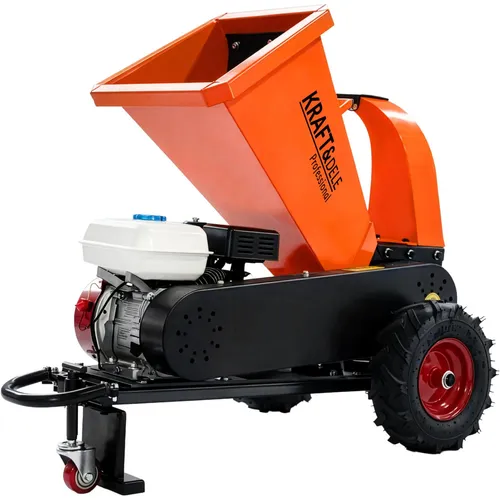 KRAFT&DELE | Benzin holzhäcksler, für Äste, 13 PS, 1000-5000kg/Stunde, Holzhackmaschine Direktantrieb, Garten-Holzhacker