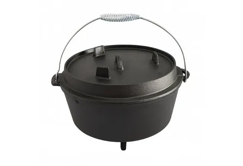 Produktbild QLS Feuertopf aus Gusseisen Dutch Oven 6L mit Deckelheber BBQ, Gusseisen, Robust, massiv & beständig, praktisch & sicher, natürlich & gesund